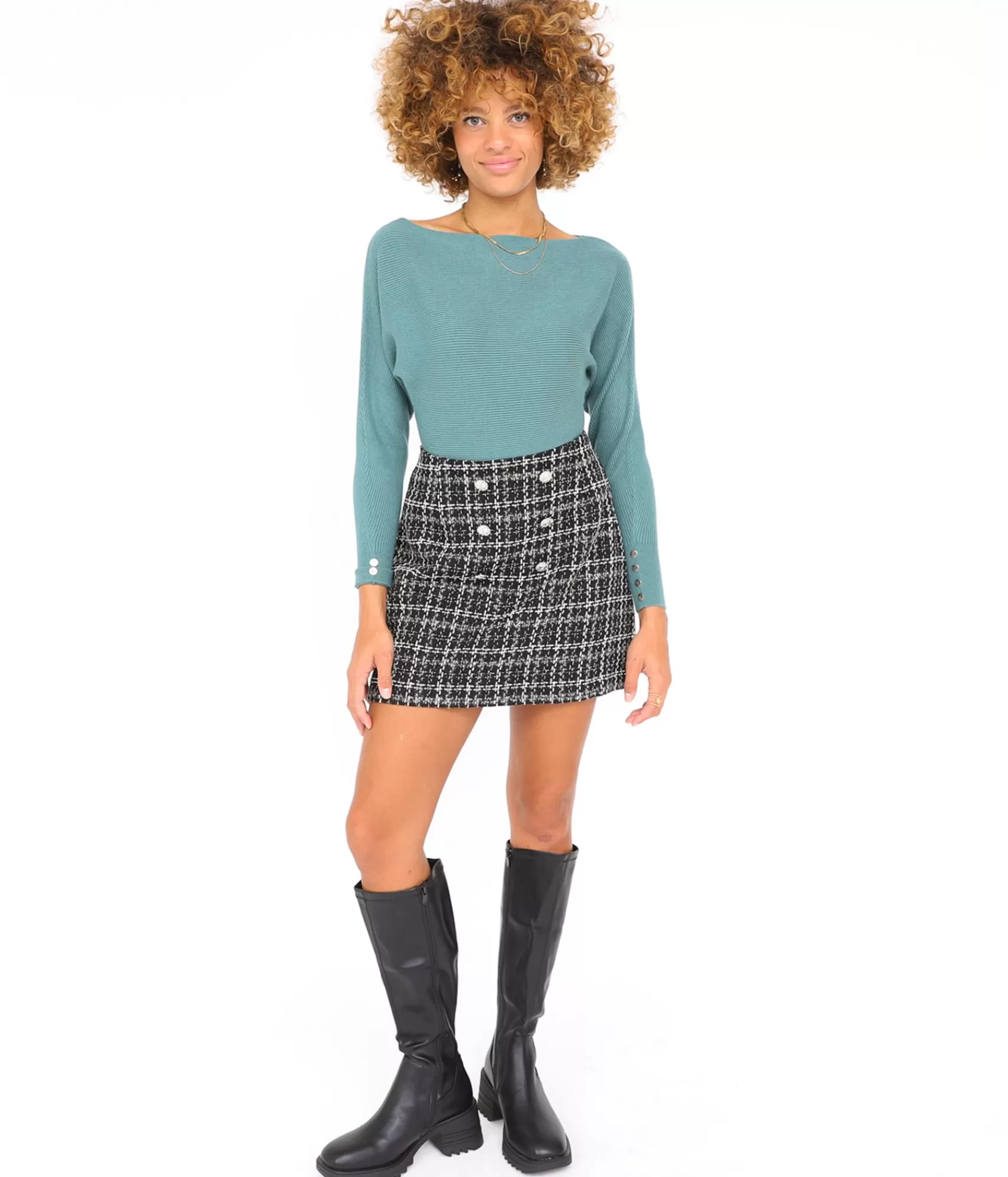 EDJI Jupes*Jupe en tweed Fraya