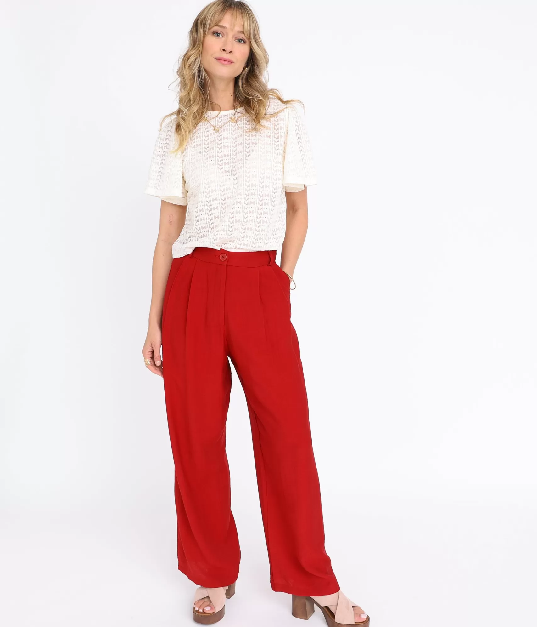 EDJI Pantalons & Jeans*Pantalon large à boutons Méline