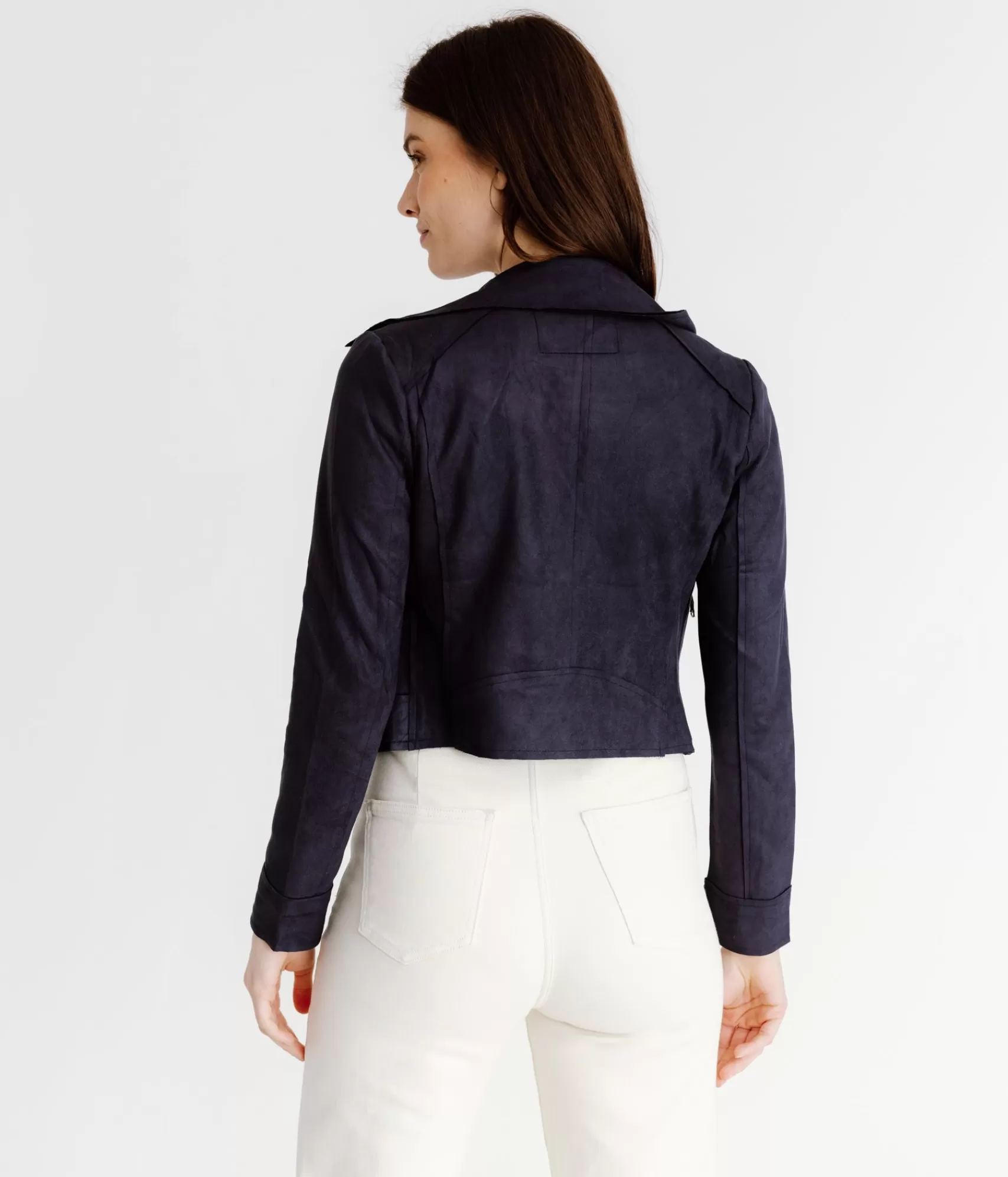 EDJI Vestes & Blousons*Perfecto court en suédine Ilona