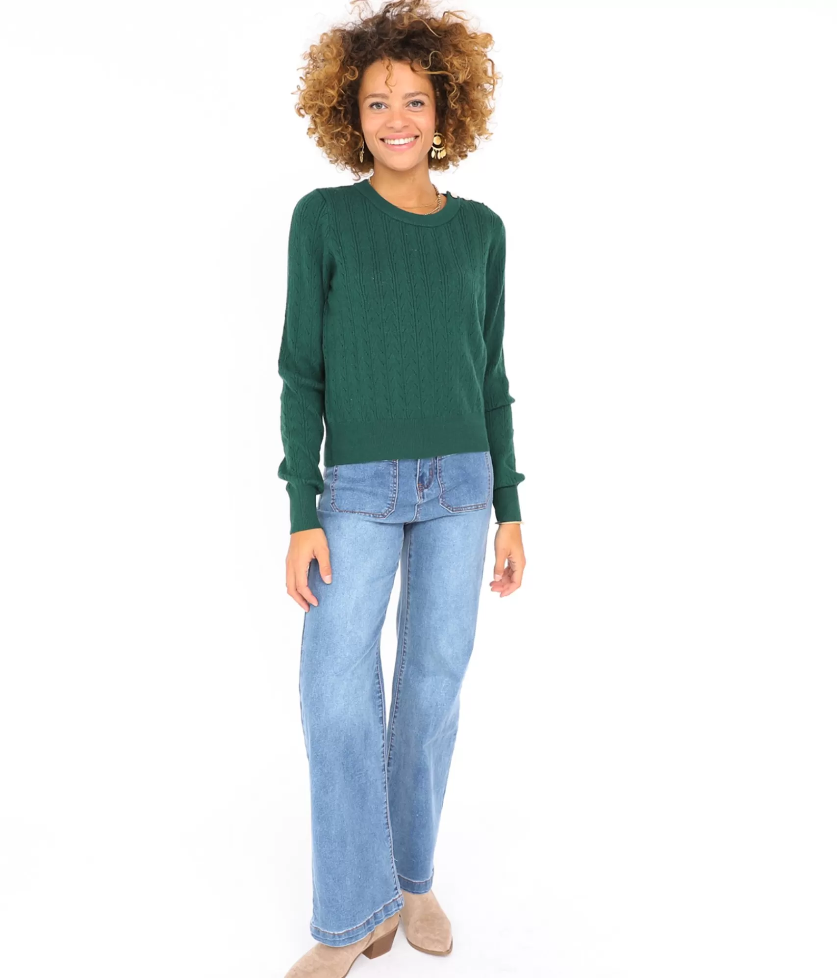 EDJI Mailles*Pull à boutons Felicia