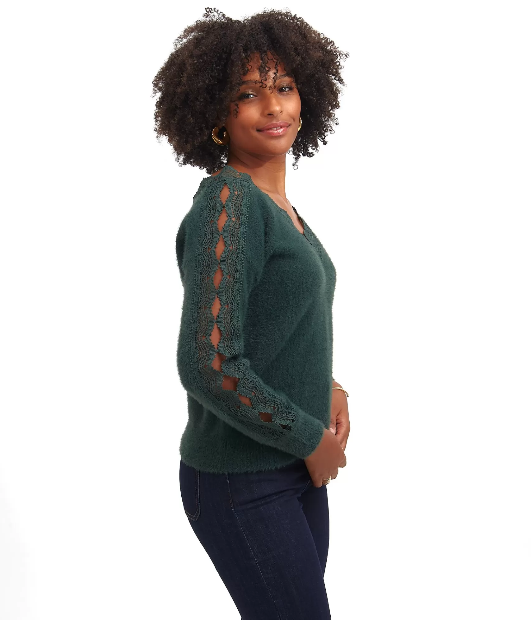 EDJI Mailles*Pull à dentelle Maddie