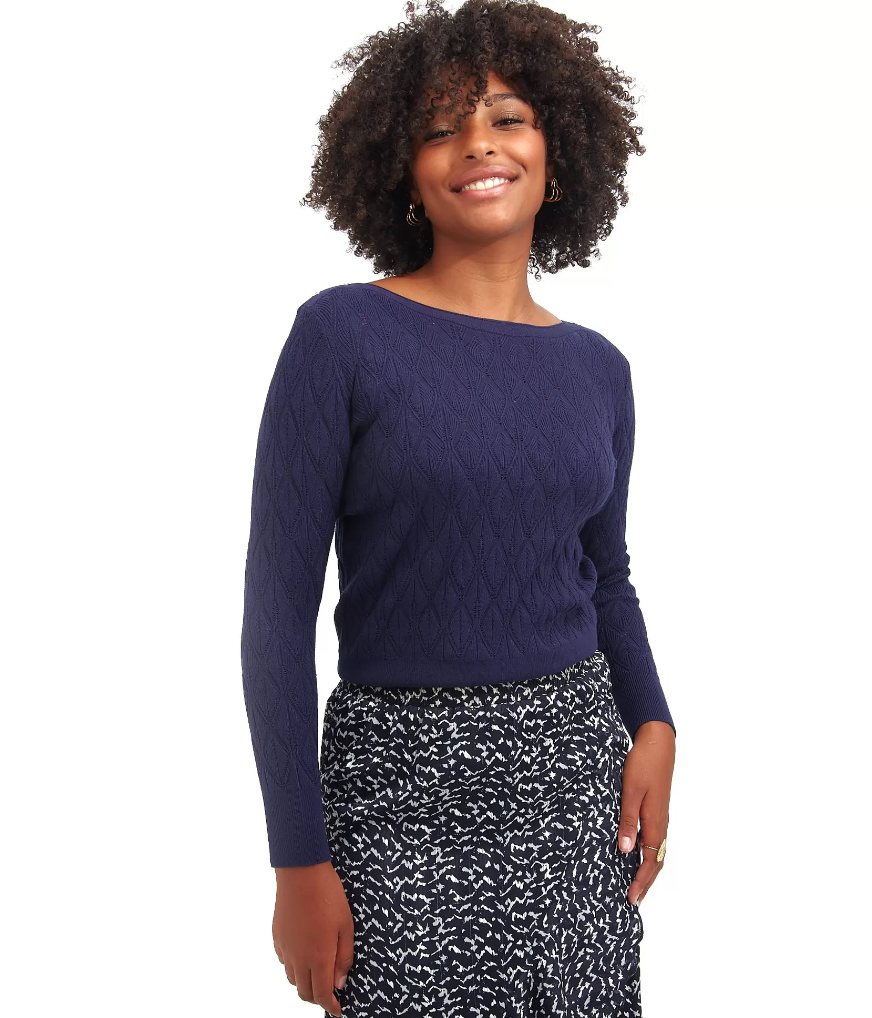 EDJI Mailles*Pull col bateau Viviane