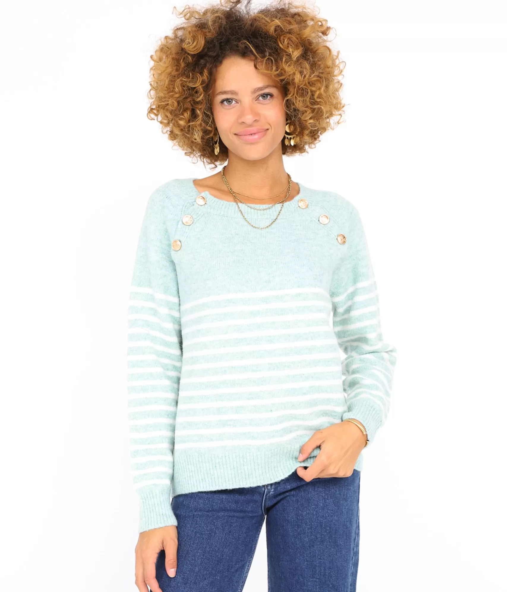 EDJI Mailles*Pull rayé Mathieu