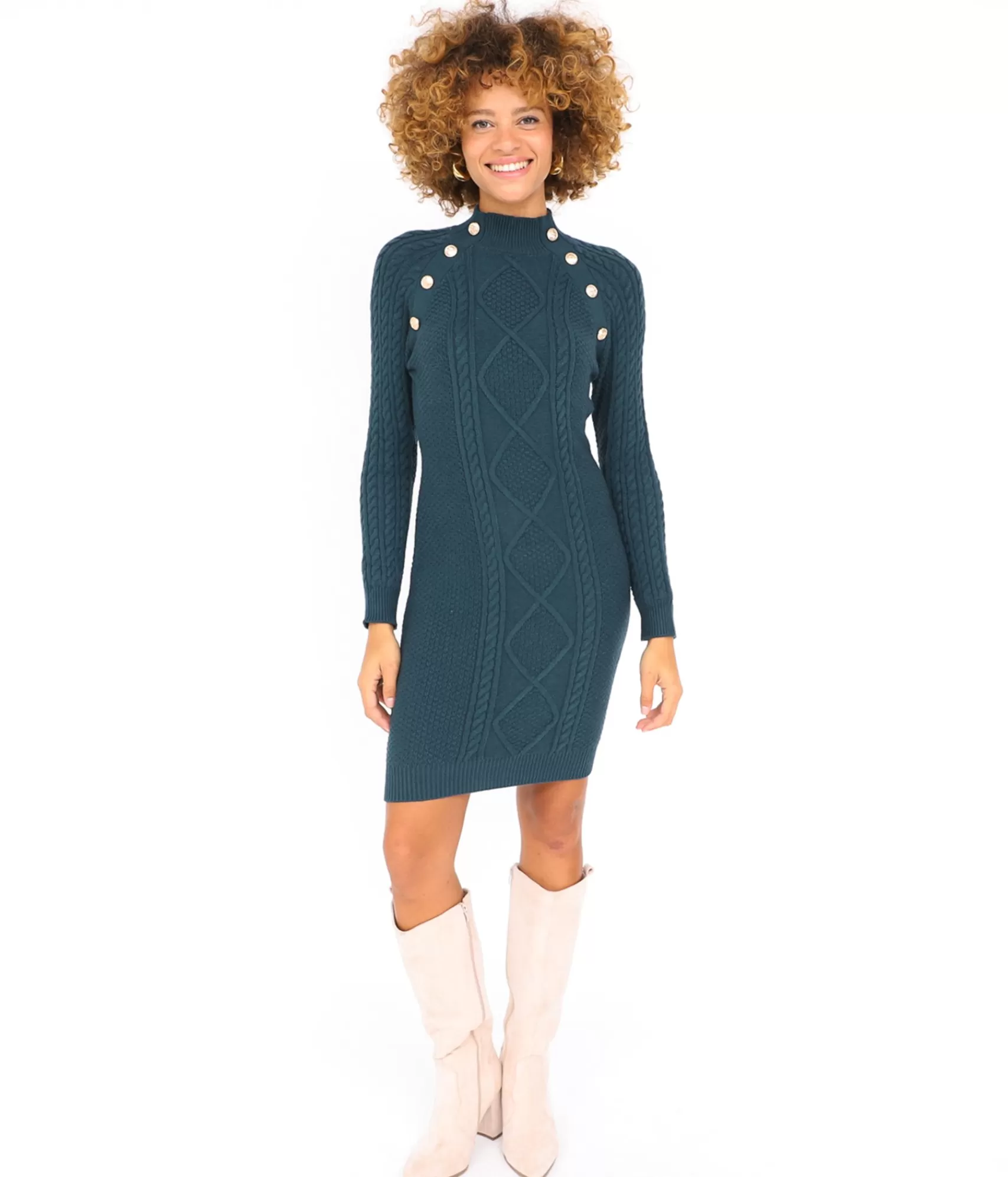 EDJI Robes*Robe à boutons Mona