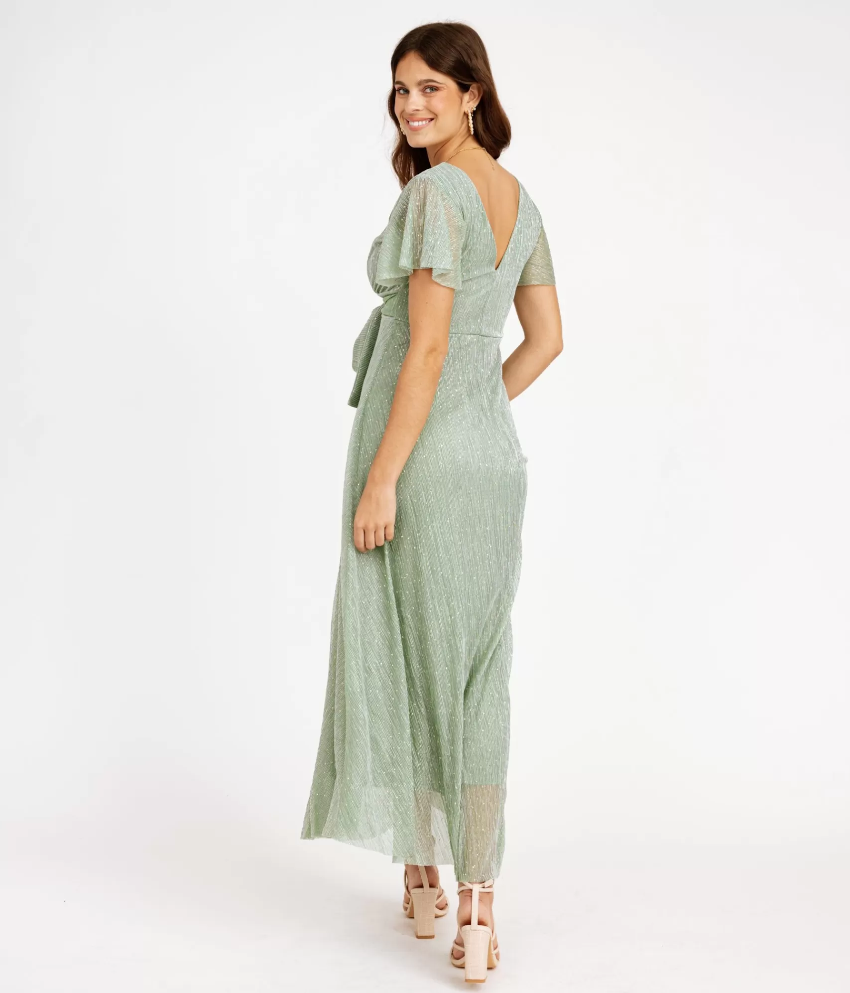 EDJI Robes*Robe longue cache-cœur plissée Léa