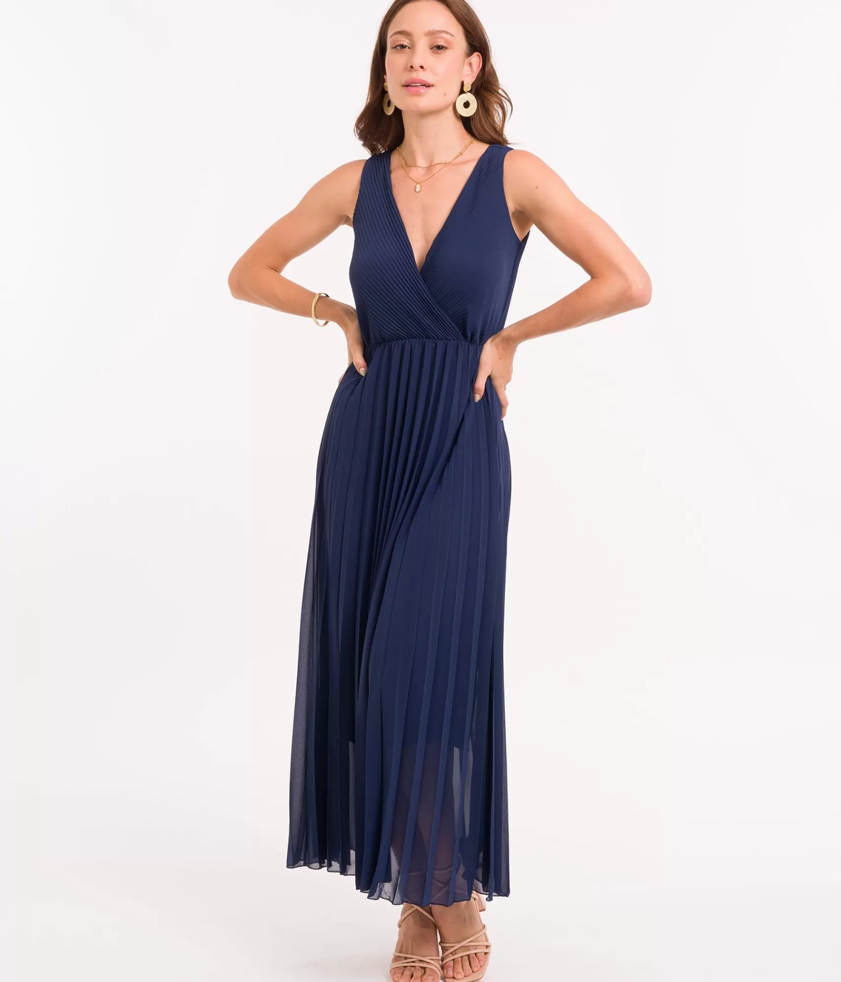 EDJI Robes*Robe longue plissée Lola