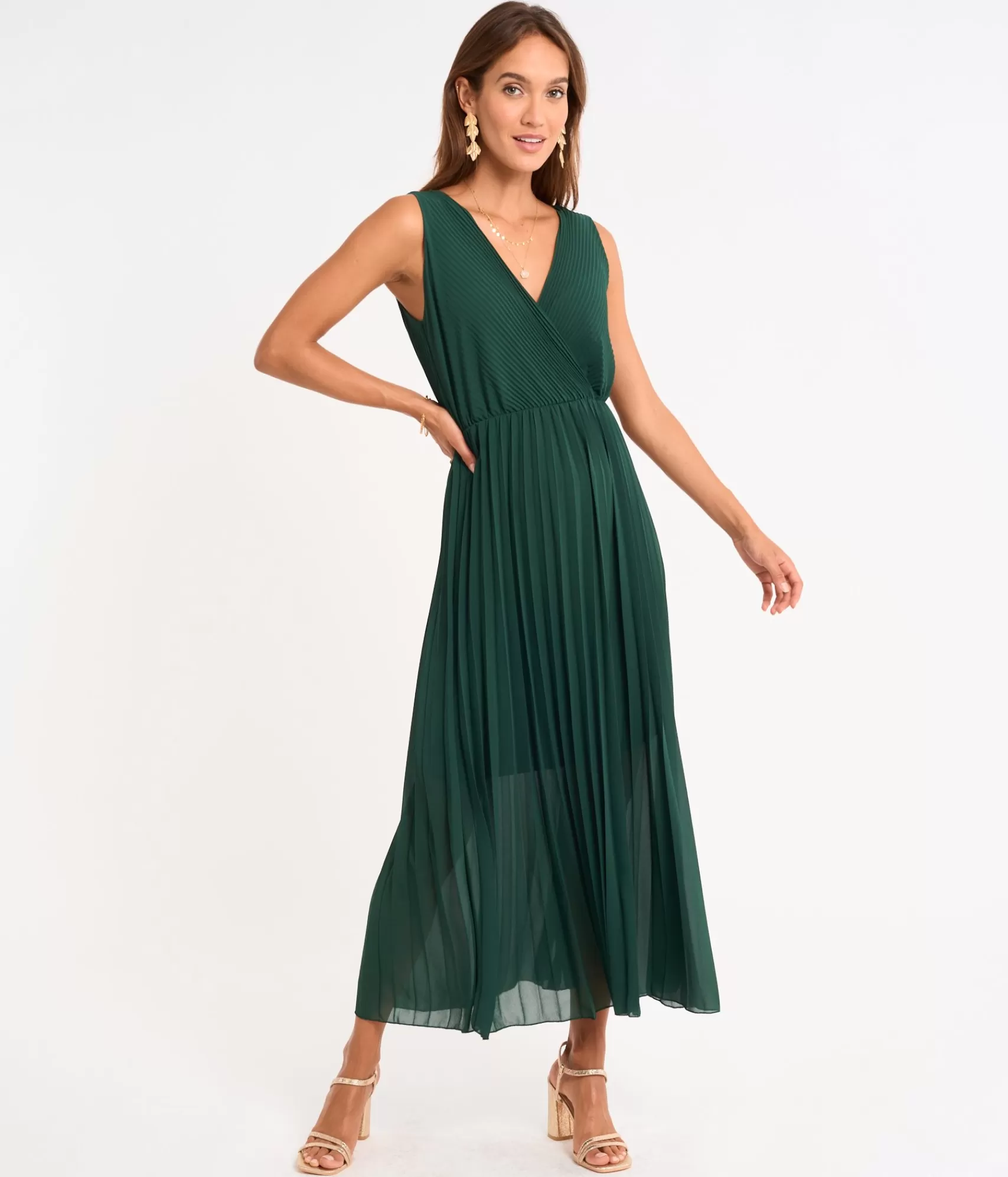 EDJI Robes*Robe longue plissée Lola