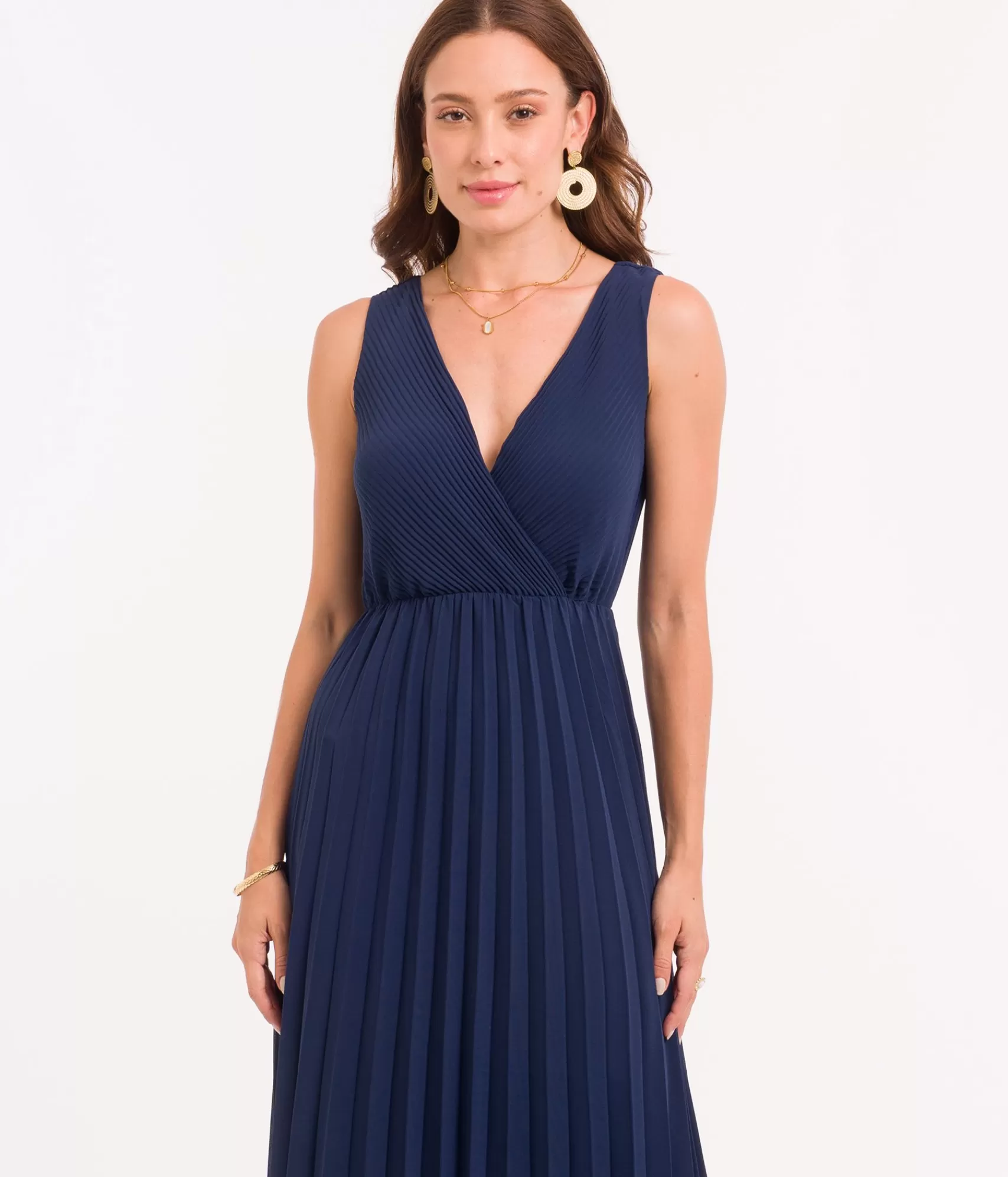 EDJI Robes*Robe longue plissée Lola