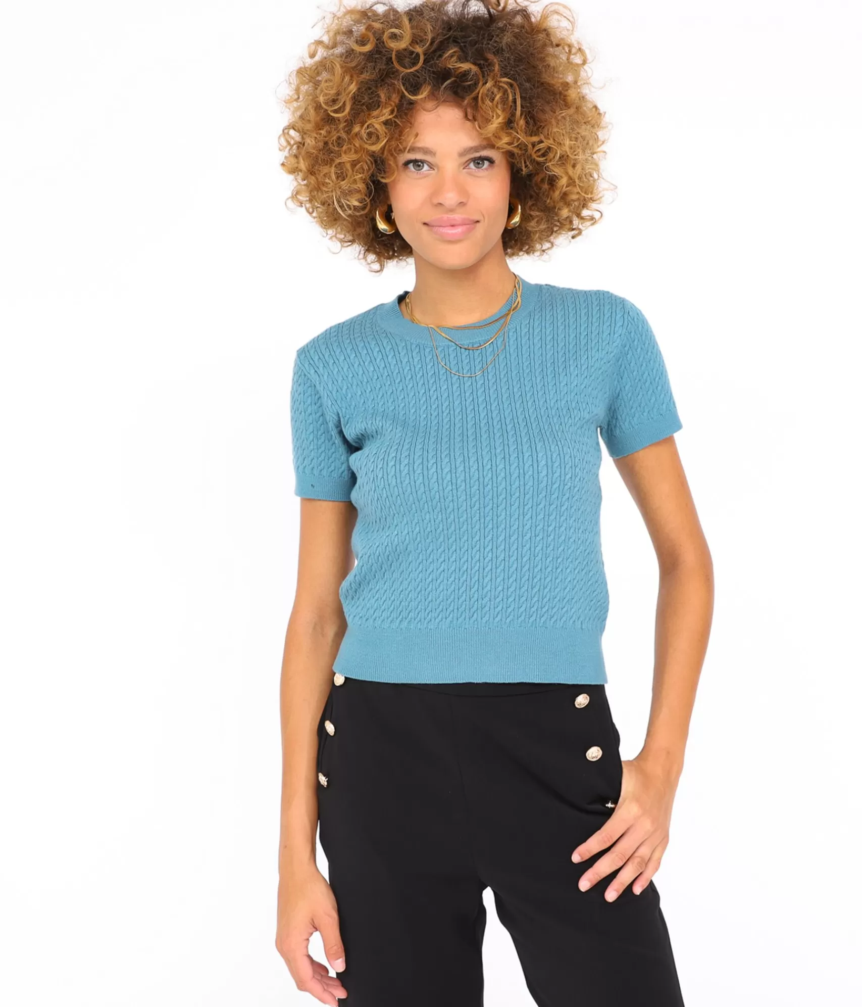 EDJI T-shirts*Tee-shirt tressé Sana
